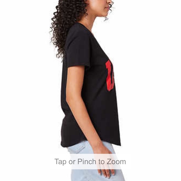 Brand new women USA black T shirt L NWT - Picture 6 of 6